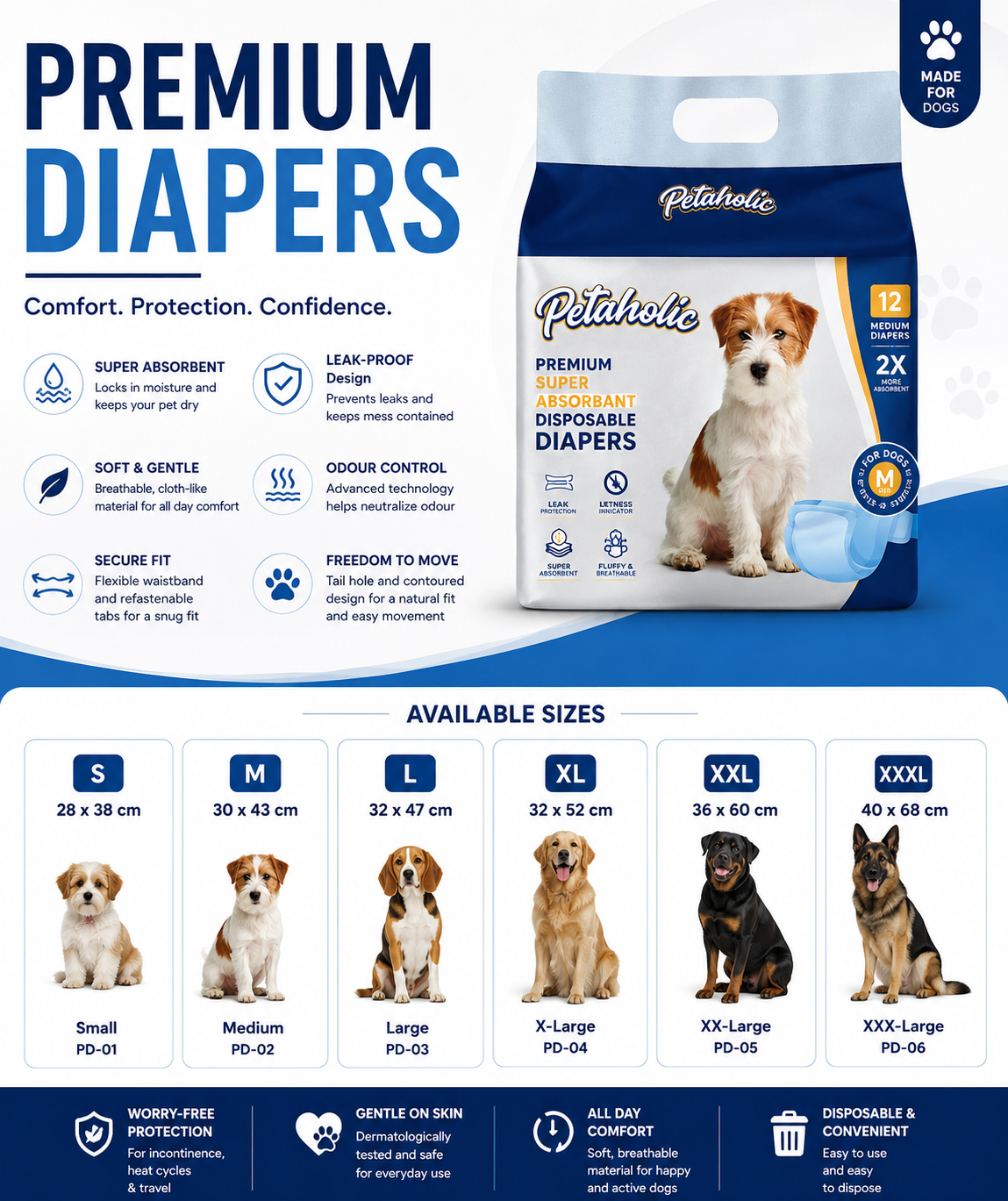 Premium Dog Diapers